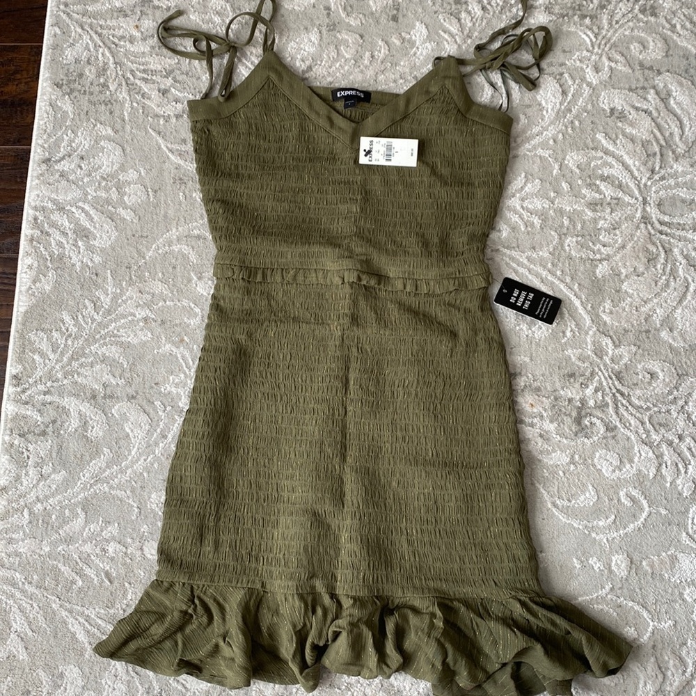 Express Smocked ruffle dress